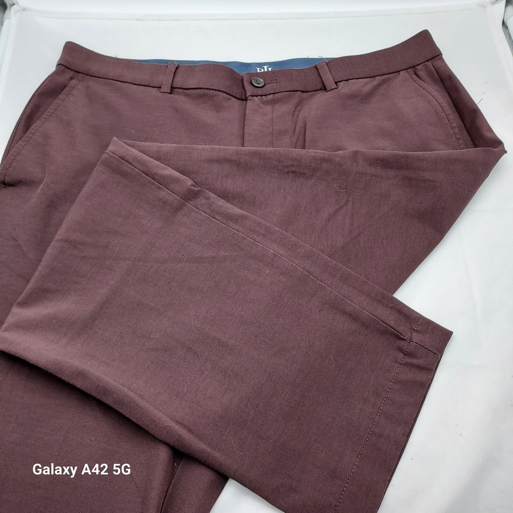 Lauren Ralph Lauren Mens Burgundy Chino Pants 34x28 Straight Leg Stretch Cotton